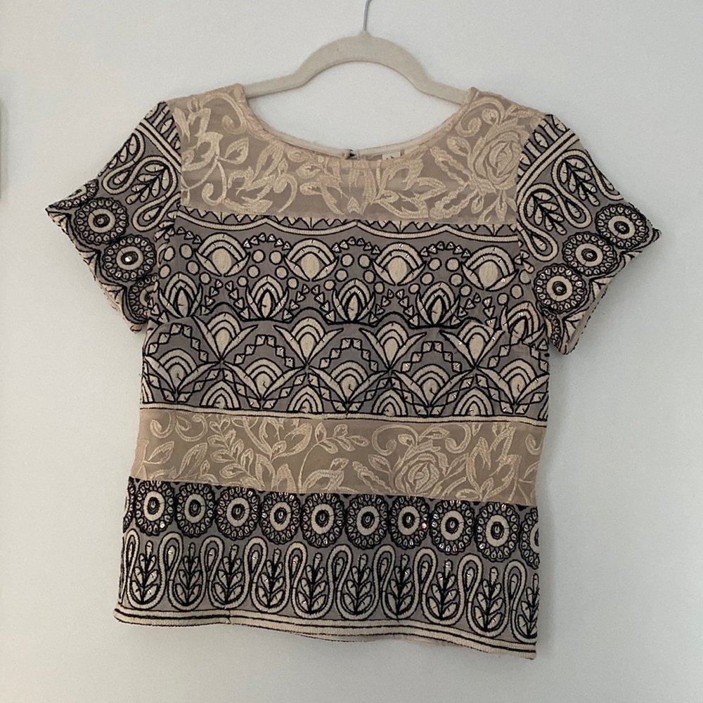 Anthropologie Embellished Top
